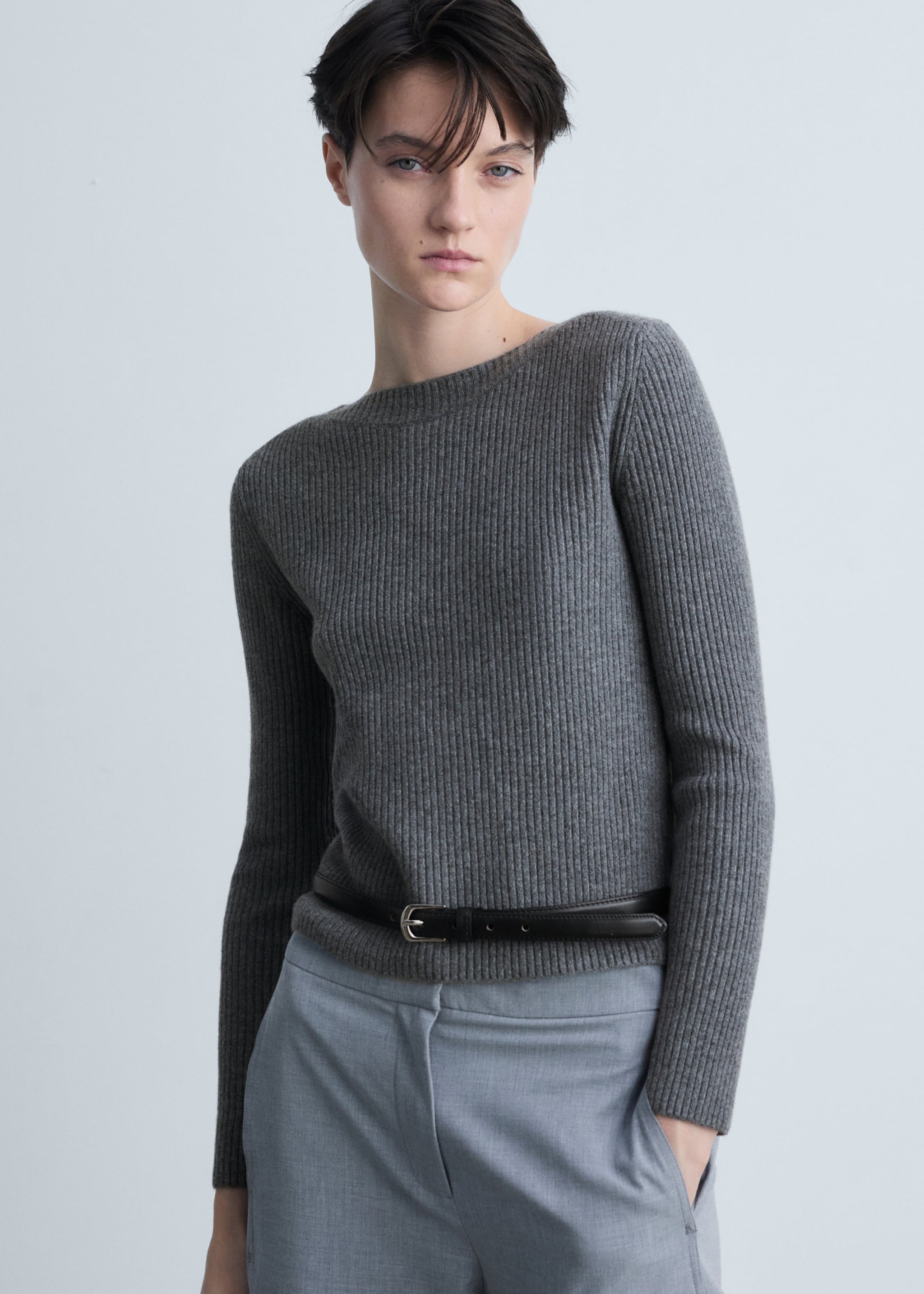 Zipped knit cardigan